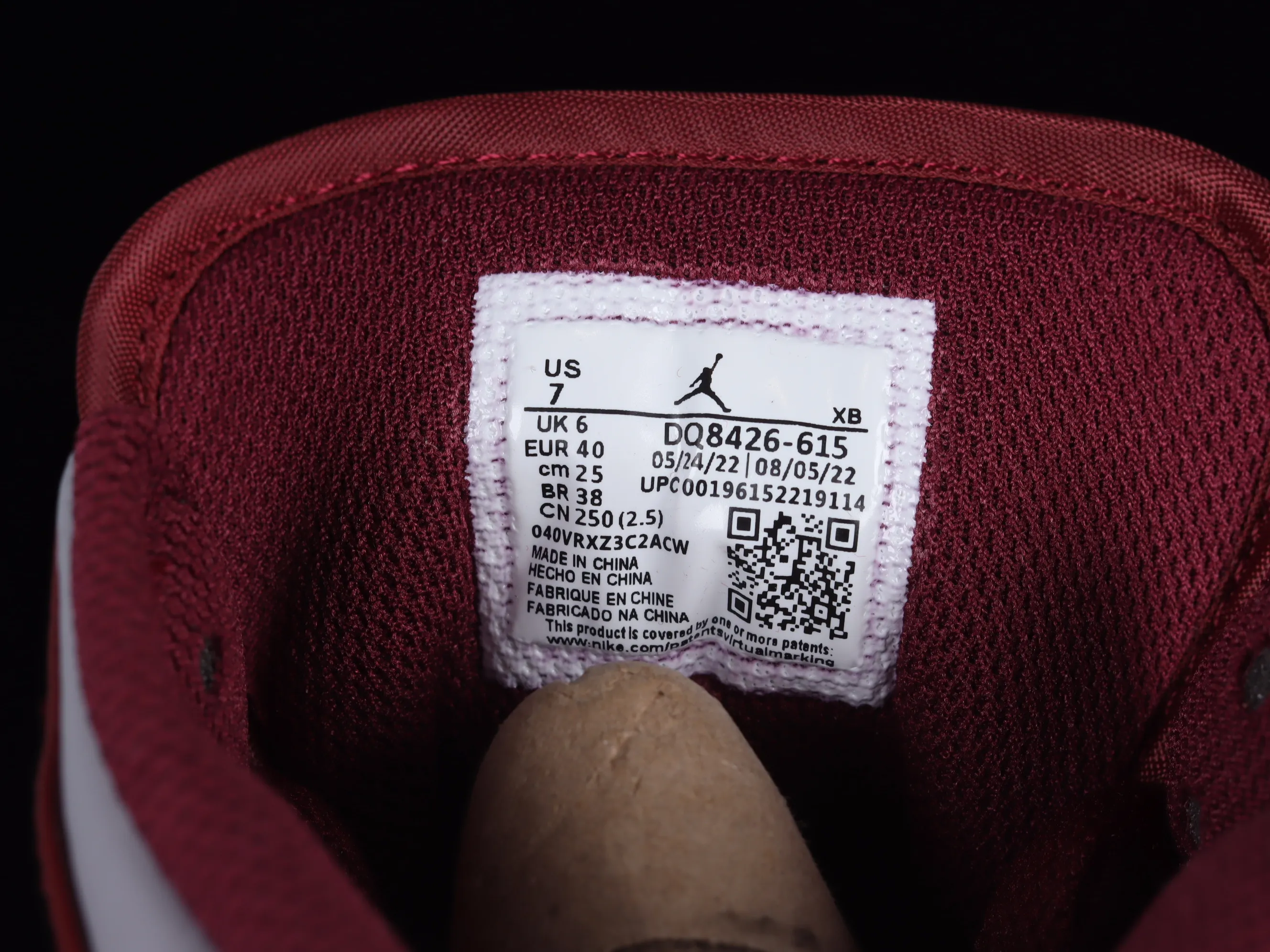 All categories Air Jordan Jordan series basketball shoes Air Jordan 1 Mid Air Jordan 1 Mid "Team Red" AJ1 Joe 1 wine red China basketball shoes DQ8426-615